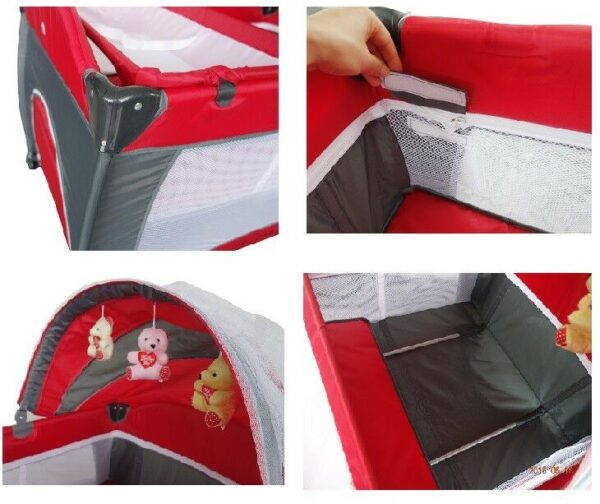 All in 1 Deluxe Baby Travel Cot - Portacot - Playpen Crib Bed Bassinet - Image 5