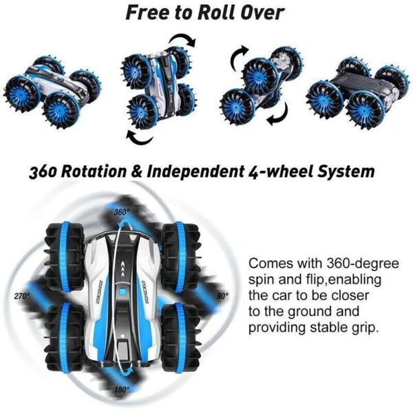 2 In 1 Amphibious Remote Control Off-road Truck Boat 4WD 6CH - Image 3